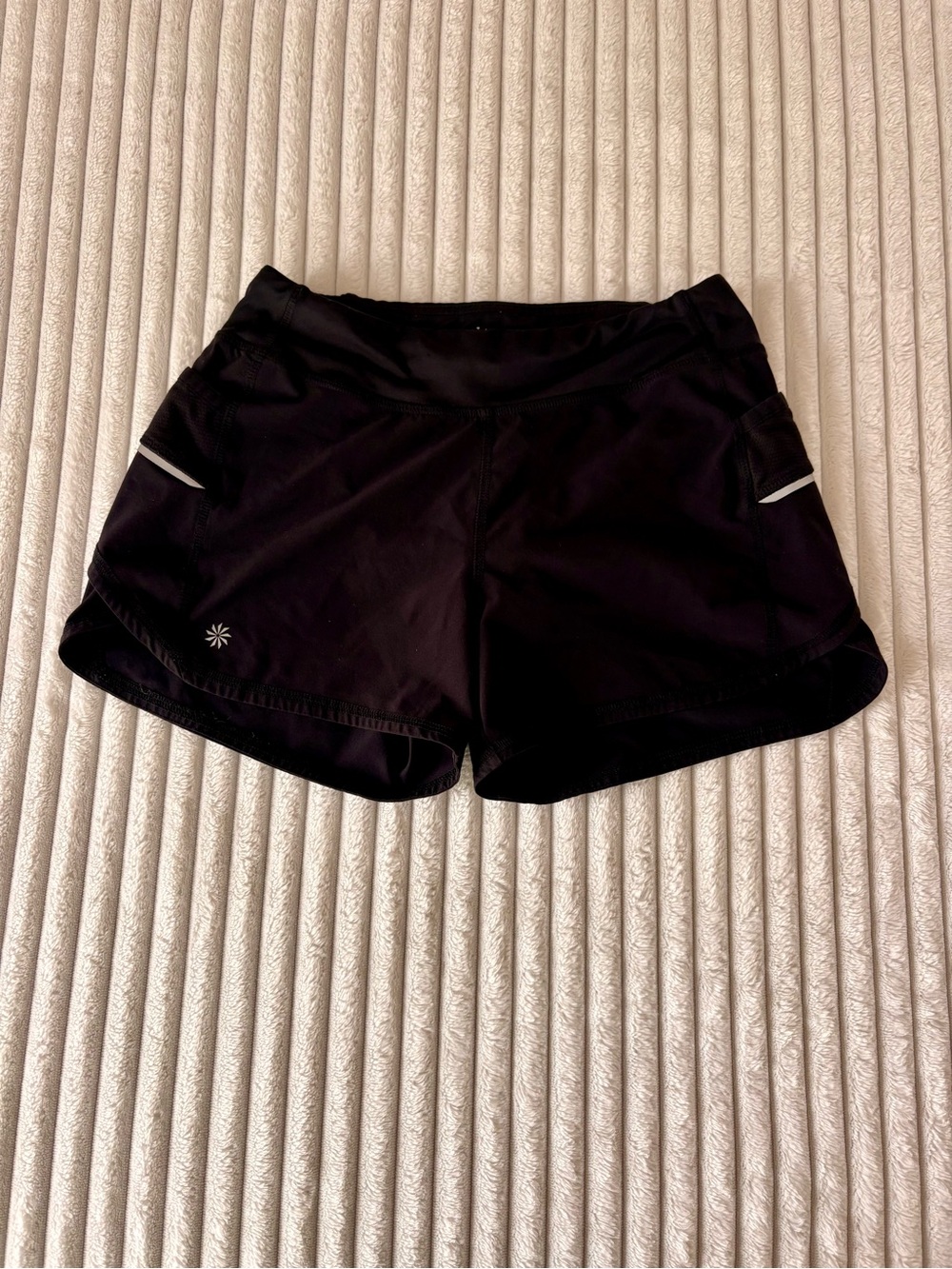 Athleta Black Girls' Athletic Shorts with Reflective Trim